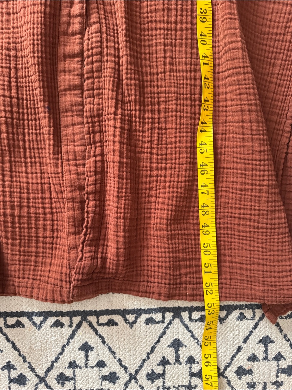 Lou & Grey Long Button-Front Maxi Cotton Gauze Dress in Rust L - Picture 11 of 11